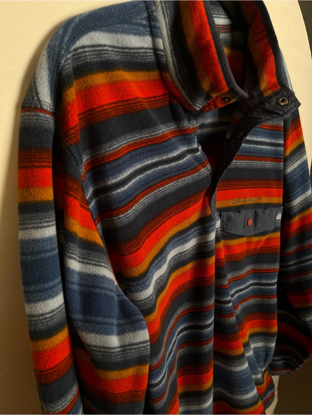 Eddie Bauer Multicolor Striped Fleece Men's Large - Picture 4 of 11